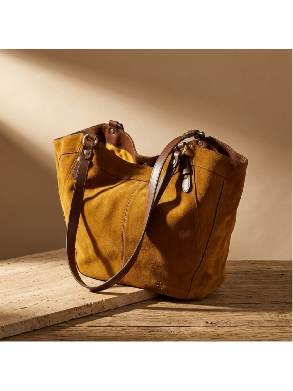 Patricia Liliane Tote - Suede Golden Brown - Picture 2 of 7